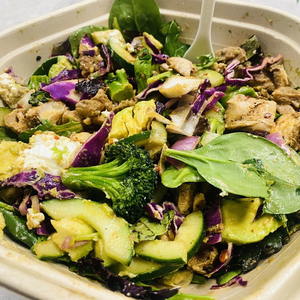 sweetgreen - Healthy Salads, Wraps, and Bowls - Salad - spinach base with mixed spring leaves, broccoli, red onions, red cabbage, avocado, goat cheese & blackened chicken - Salad Near Me - Chicago, Illinois sweetgreen - Healthy Salads, Wraps, and Bowls - Salad - spinach base with mixed spring leaves, broccoli, red onions, red cabbage, avocado, goat cheese & blackened chicken - Salad Near Me - Chicago, Illinois