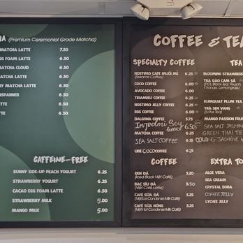 Nostimo Cafe & Tea - Drinks Menu (December 2024) - Coffee & Tea Near Me - Westminster, California