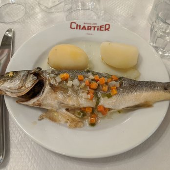 Bouillon Chartier - Oven baked sea bass - French Near Me - Paris, 75