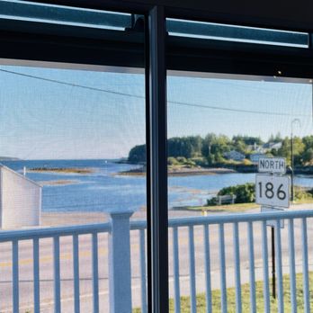 Treehouse Seaside Grill - View from corner round table - Bars Near Me - Winter Harbor, Maine