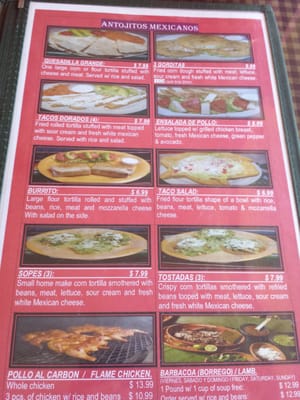 Menu photo 7 El Huarache Azteca Dunedin, FL