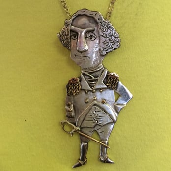 Prized Possessions - Sterling Silver & Gold George Washington By Janet Pugh - Antiques Near Me - Corrales, New Mexico