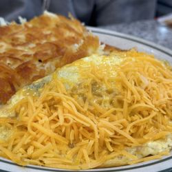 Country Waffles - Meat lovers omelette