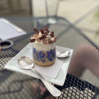 Ryan William Vineyard - a glass of wine and a dessert - Wine Tasting Room Near Me - Burdett, New York
