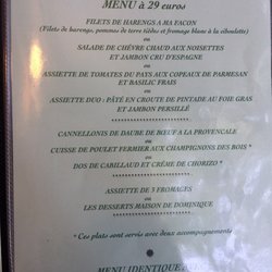 Chez Dominique - Set menu for 29 Euro