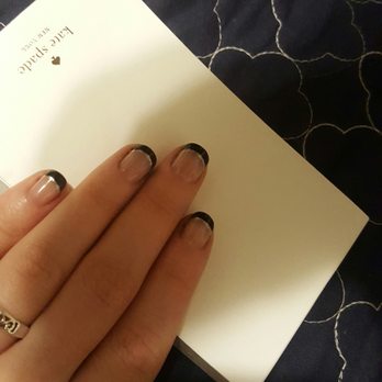Tammy's Nail Salon - Great designed Black French tip with sliver line - Nail Salons Near Me - Carmichael, California Tammy's Nail Salon - Great designed Black French tip with sliver line - Nail Salons Near Me - Carmichael, California