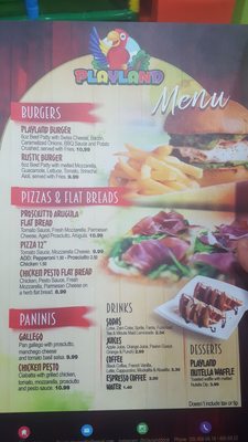 Menu photo 1 Playland Doral, FL