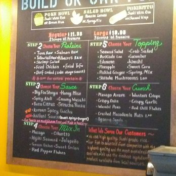 Big Fin Poké - Items board for your own creations - Sushi Bars Near Me - South Portland, Maine Big Fin Poké - Items board for your own creations - Sushi Bars Near Me - South Portland, Maine