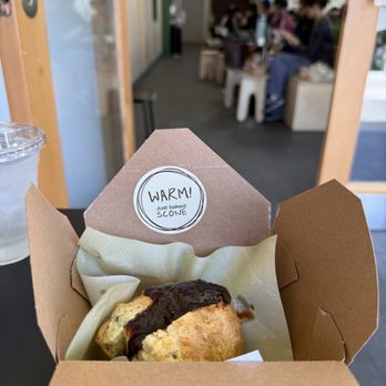 Jandii - Scone with fresh blackberry jam. (Inside was packed with people on a weekday afternoon) - Coffee & Tea Near Me - San Francisco, California Jandii - Scone with fresh blackberry jam. (Inside was packed with people on a weekday afternoon) - Coffee & Tea Near Me - San Francisco, California