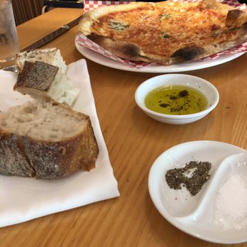 Alta Strada - Wellesley - Complimentary bread and Margherita Pizza - Italian Near Me - Wellesley, Massachusetts