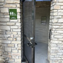 Public bathroom with a shower