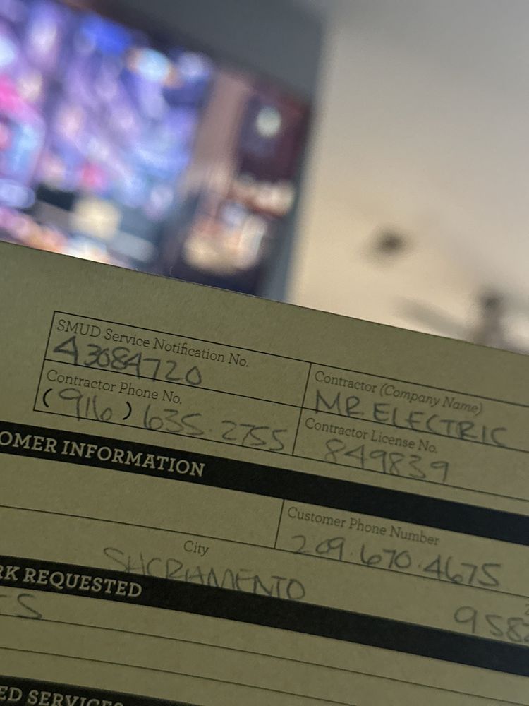 Slide of Mr. Electric of Rancho Cordova