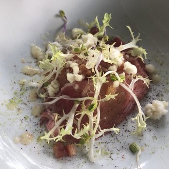 Adrian Quetglass - Lunch: Celeriac cream with Iberican Tuna & green apples - Restaurants Near Me - Palma, PM