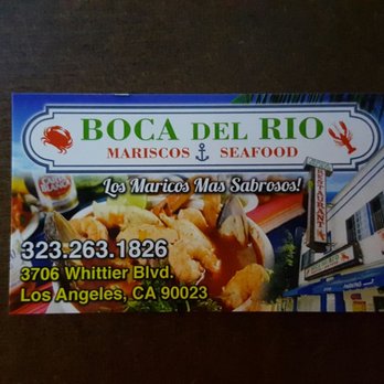 Boca Del Rio - a business card on a table - Mexican Near Me - Los Angeles, California Boca Del Rio - a business card on a table - Mexican Near Me - Los Angeles, California