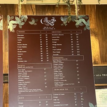 Cello Cafe and Crepes - Menu - Desserts Near Me - Orland Park, Illinois Cello Cafe and Crepes - Menu - Desserts Near Me - Orland Park, Illinois