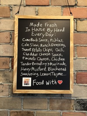 Menu photo 2 Come Back Shack Mount Pleasant, SC Menu photo 2 Come Back Shack Mount Pleasant, SC
