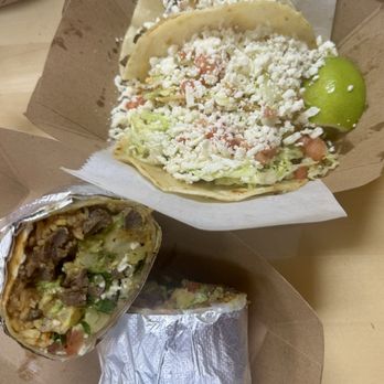 Rey Tacos - Burrito de Carne Asada (Steak) + add guacamole 3 tacos: 1 Taco de Carne Asada (Steak), 1 chicken, 1 Taco de Carne Molida (Beef) - Tacos Near Me - Lantana, Florida Rey Tacos - Burrito de Carne Asada (Steak) + add guacamole 3 tacos: 1 Taco de Carne Asada (Steak), 1 chicken, 1 Taco de Carne Molida (Beef) - Tacos Near Me - Lantana, Florida