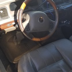 Clark Taxi - Empty driver seat of a taxicab. Drivers needed for Winchester, KY