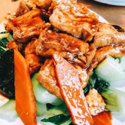 North Garden Restaurant - Braised Tofu with vegetables and shiitake mushrooms