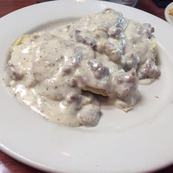 Counter Cafe East - Biscuits and sausage gravy. Choose one or two biscuits. I chose two...because my eyes are always eating for two:) - Breakfast & Brunch Near Me - Austin, Texas