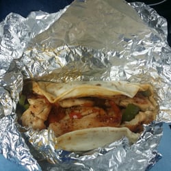 Shell Gas Station - Killer chicken fajita taco. $3