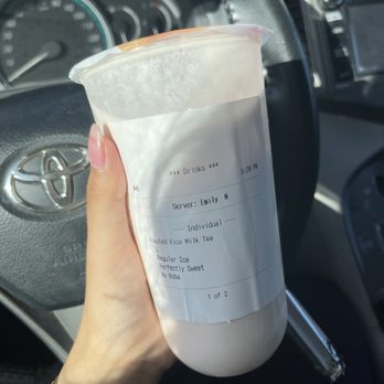 One Zo/ Myungrang Hotdog - 18. Roasted Rice Milk Tea - Bubble Tea Near Me - Long Beach, California