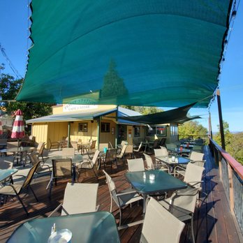 Priest Station Cafe - View of the outside patio facing towards the cafe - American Near Me - Big Oak Flat, California