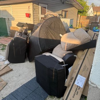 Triple F Hauling - Junk in clients backyard - Junk Removal & Hauling Near Me Triple F Hauling - Junk in clients backyard - Junk Removal & Hauling Near Me