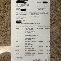 Proof Receipt