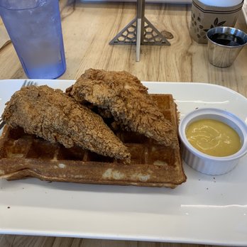 Mess Waffles, Etc. - Regular Chicken & Waffles - Breakfast & Brunch Near Me - College Station, Texas Mess Waffles, Etc. - Regular Chicken & Waffles - Breakfast & Brunch Near Me - College Station, Texas