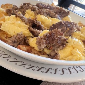 Waffle House - Sausage egg and cheese hash brown bowl - American Near Me - Orlando, Florida