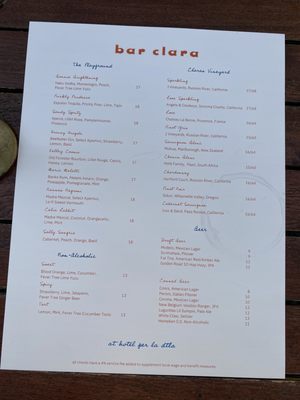 Menu photo 6 Bar Clara Los Angeles, CA Menu photo 6 Bar Clara Los Angeles, CA