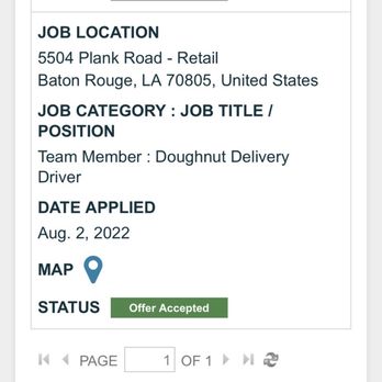 Krispy Kreme - My accepted job offer - Donuts Near Me - Baton Rouge, Louisiana