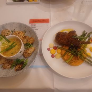 Elegant Cuizines - Lamb Chops w/ asparagus & sweet potato suree Crab dip w/ Eddoe chips - African Near Me - Richmond, Virginia
