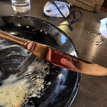 Bristol Oyster Bar - Rose gold flatware - Seafood Near Me - Bristol, Rhode Island