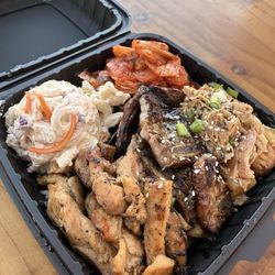 Pacific Blends - Teriyaki Chicken Shoyu Chicken Kalbi Short Ribs Mac Salad Kimchi