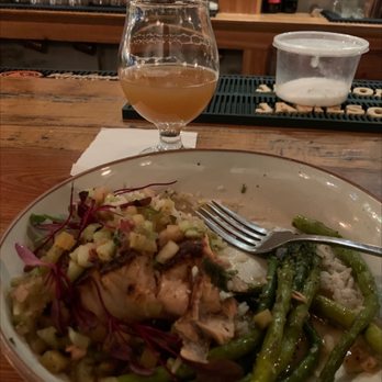The Savory Grain - Blackened Salmon and Beer.  Wonderful! - New American Near Me - Richmond, Virginia