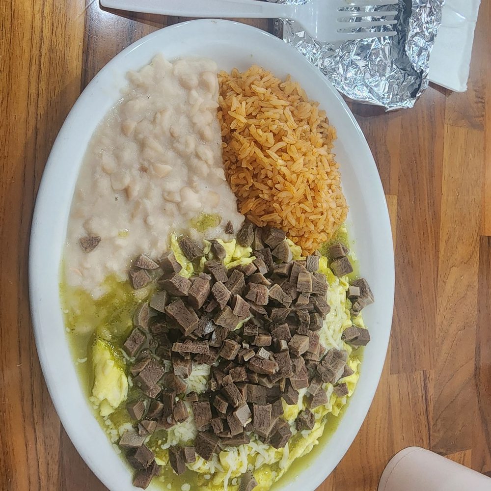 Green Taco - Huevos Rancheros with Lengua - Mexican Near Me - Riverside, California