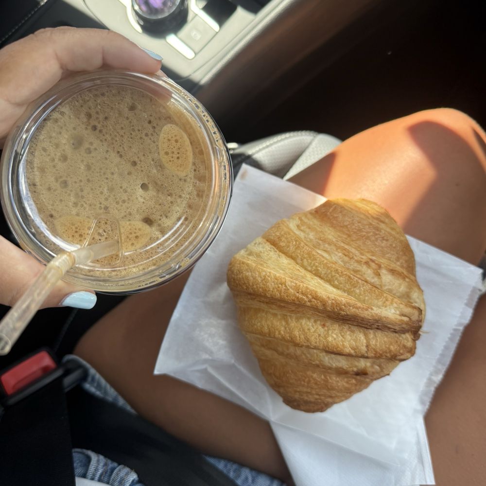 Vietnamese iced coffee & butter croissant