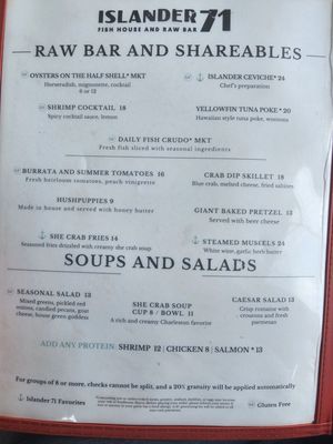 Menu photo 2 Islander 71 Fish House and Raw Bar Isle Of Palms, SC Menu photo 2 Islander 71 Fish House and Raw Bar Isle Of Palms, SC