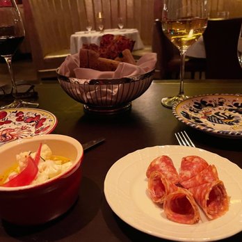 Carbone - The complementary cauliflower and salami bits with bread. Delicious! - Italian Near Me - Las Vegas, Nevada