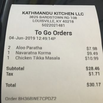 Kathmandu Kitchen & Bar - $10.99 for 4 or 5 pieces of chicken wasn't worth it as was the Korma - Indian Near Me - Louisville, Kentucky Kathmandu Kitchen & Bar - $10.99 for 4 or 5 pieces of chicken wasn't worth it as was the Korma - Indian Near Me - Louisville, Kentucky