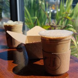 Cafe Eleven - Reishi iced latte, pistachio iced latte