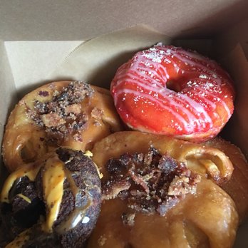HenDough - Apple bacon bear claws, strawberry lemonade, and caramel espresso doughnuts. - Donuts Near Me - Hendersonville, North Carolina