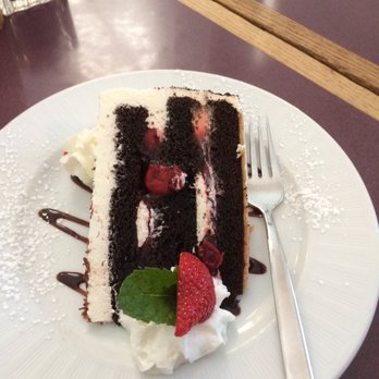 Waldhorn Restaurant - Homemade Black Forest Cake - Chocolate cake with cherry filling and whipped cream - German Near Me - Pineville, North Carolina Waldhorn Restaurant - Homemade Black Forest Cake - Chocolate cake with cherry filling and whipped cream - German Near Me - Pineville, North Carolina