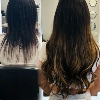 Hair Goddess Extensions by Shirin - Before and After - Hair Stylists Near Me - Orange, California