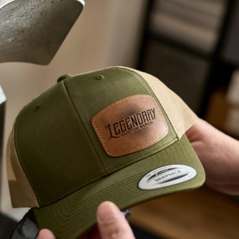 Legendary Custom Merch - Custom Leather engraved Patch hats are our specialty! - Screen Printing/T-Shirt Printing Near Me - Tarpon Springs, Florida Legendary Custom Merch - Custom Leather engraved Patch hats are our specialty! - Screen Printing/T-Shirt Printing Near Me - Tarpon Springs, Florida