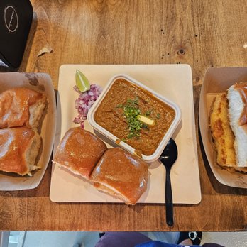 Pav Bhaji Hut - pav bhaji ($12.99) with two extra pav ($3.99 for each). - Indian Near Me - Fremont, California Pav Bhaji Hut - pav bhaji ($12.99) with two extra pav ($3.99 for each). - Indian Near Me - Fremont, California