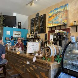Colorado Drifters Coffee and Fly Shop - Counter and menu
