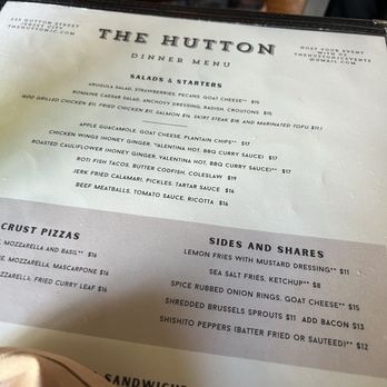 The Hutton - Menu - New American Near Me - Jersey City, New Jersey The Hutton - Menu - New American Near Me - Jersey City, New Jersey